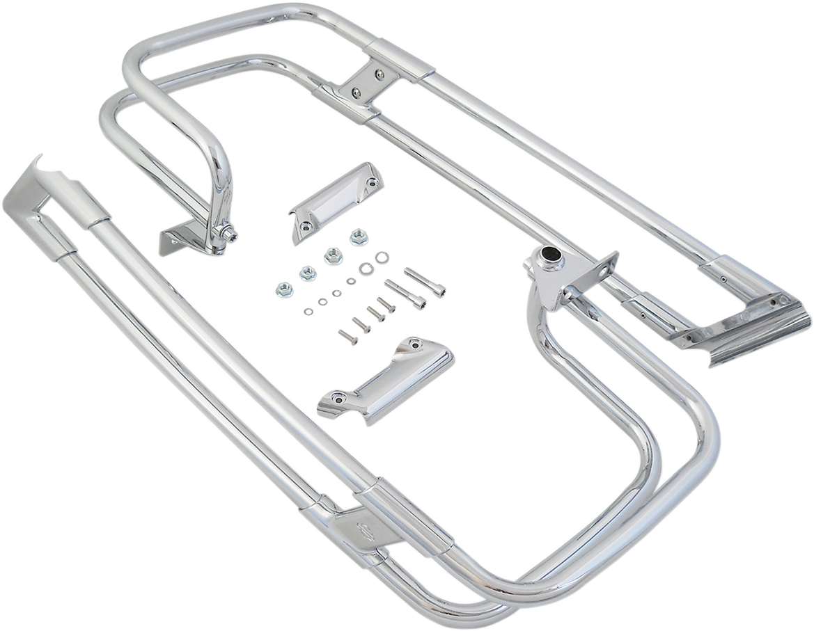 DRAG SPECIALTIES Saddlebag Guard Rails for Harley FL 2014-2024, Chrome - Part #21037