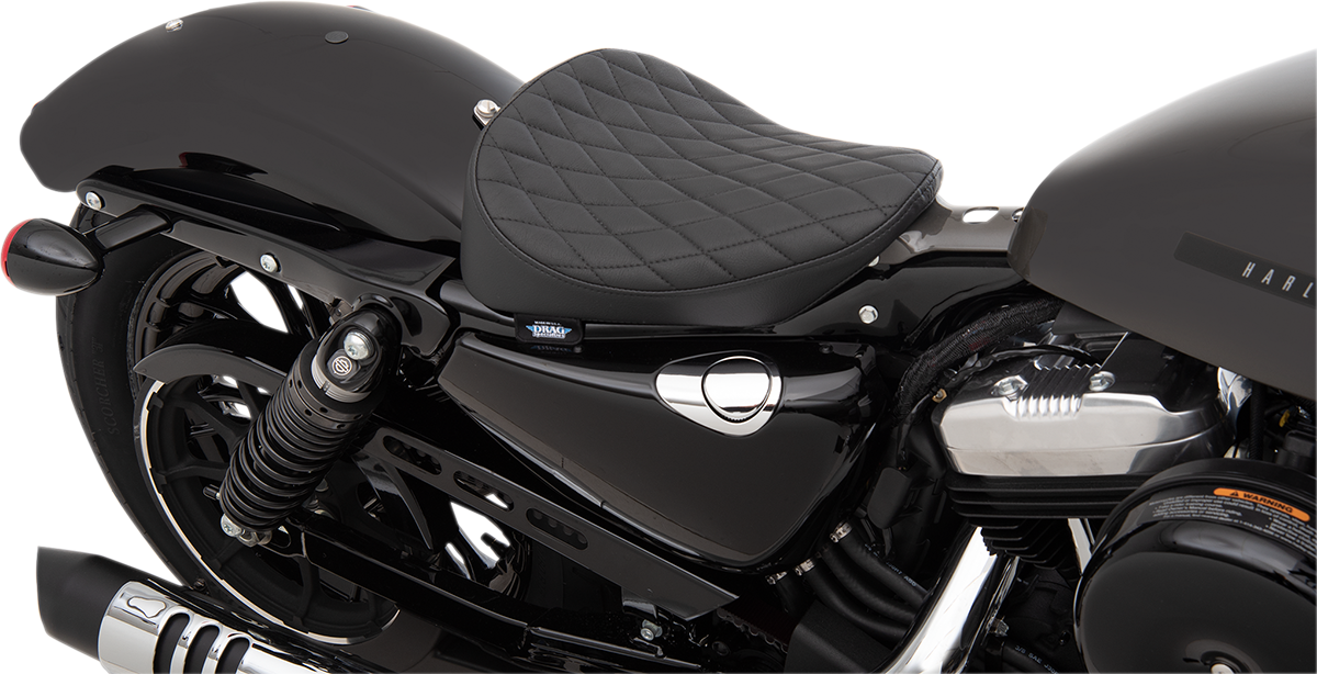 DRAG SPECIALTIES SEATS, DRAG SPECIALTIES SEATS Bobber Solo Seat with Diamond Stitch for Harley XL Models 2010-2022 - Part 0804-0738