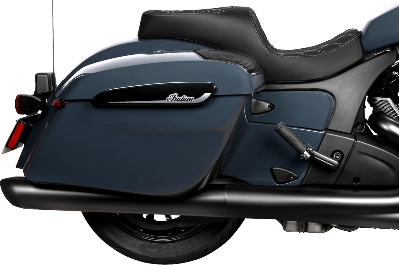 DRAG SPECIALTIES SEATS, Drag Specialties Seats Freedom Seat for Challenger '20-'25 and Chieftain '25, Vinyl with Double Diamond Silver Stitch - Part #4722C