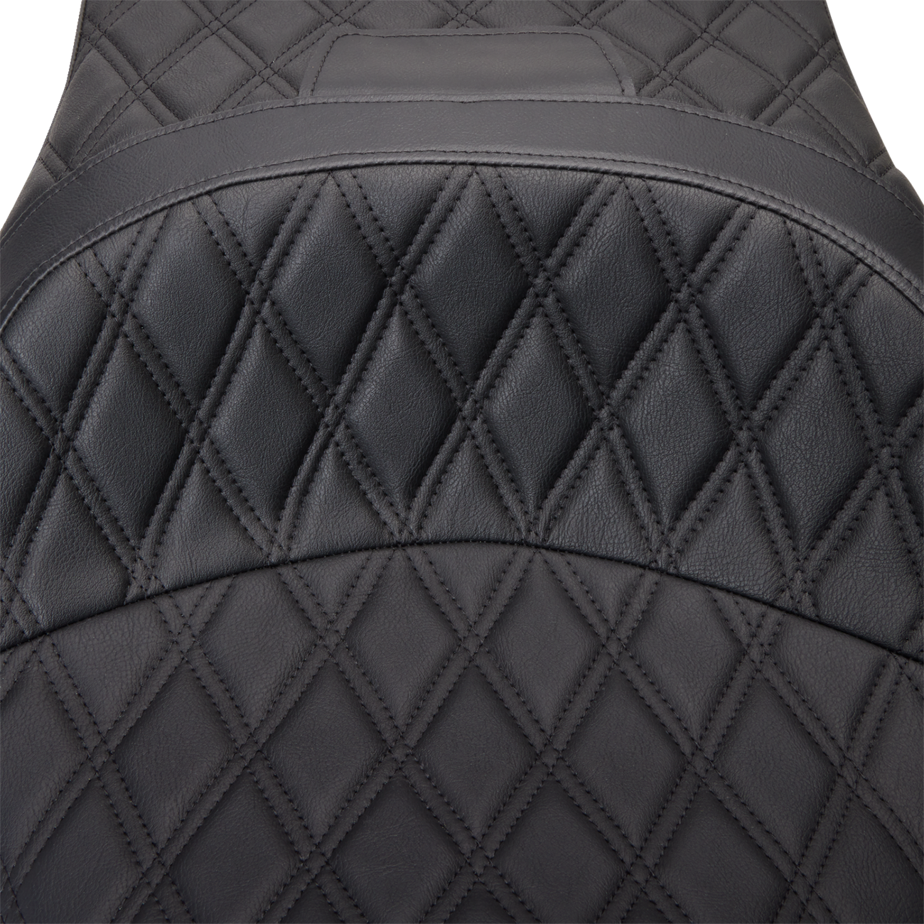 DRAG SPECIALTIES SEATS, DRAG SPECIALTIES SEATS Freedom Seat - Vinyl - Double Diamond Black Stitch for Harley FLH 2009-2023 (Part #0801-1481)