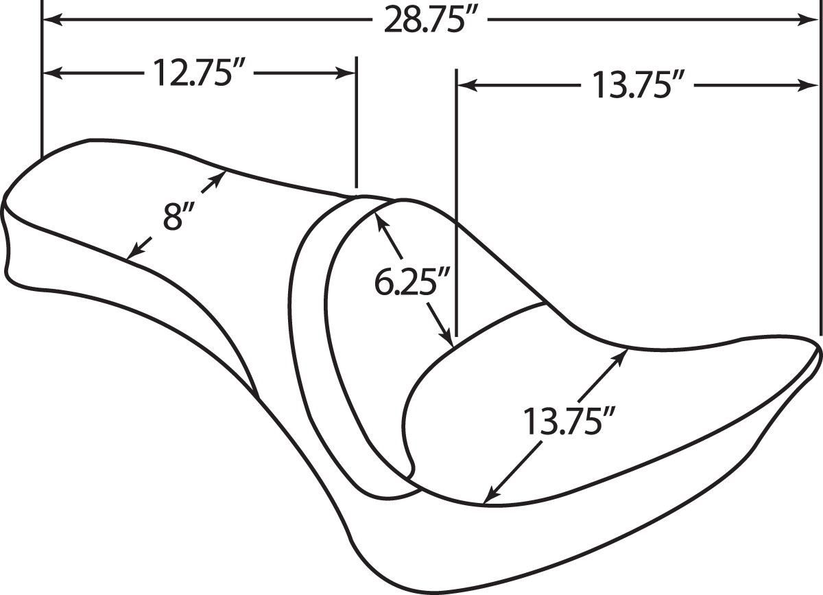 DRAG SPECIALTIES SEATS, DRAG SPECIALTIES SEATS One Piece Smooth Seat for FLST/FXST 1984-1999 with Optional Driver Backrest