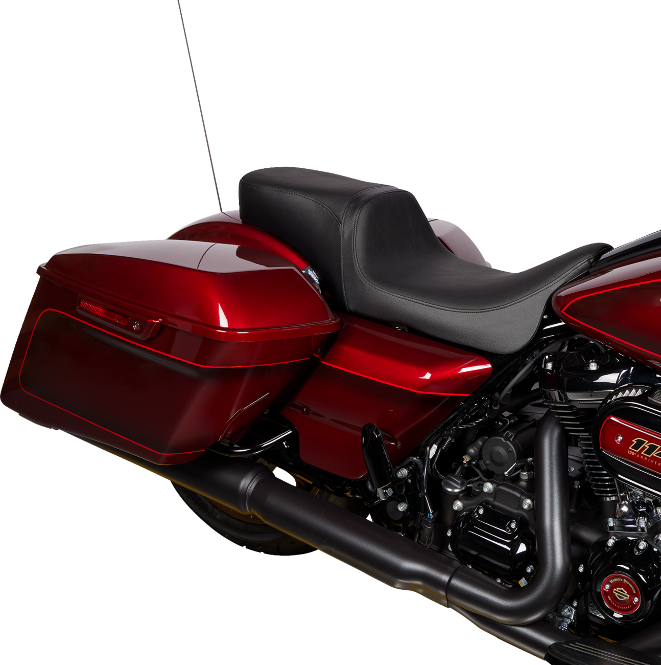 DRAG SPECIALTIES SEATS, Drag Specialties Seats Predator 2-Up Seat - Black Vinyl - Smooth Finish for FLH/FLT 2008-2024, Part #0801-1487