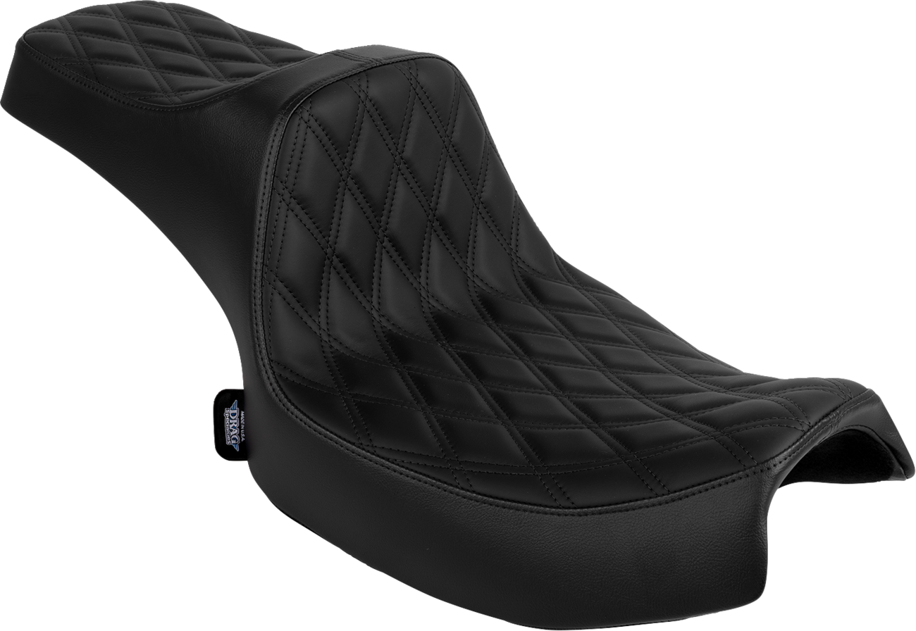 DRAG SPECIALTIES SEATS, Drag Specialties Seats Predator III 2-Up Seat for Chieftain '25 and Challenger '20-'25 - Vinyl and Solar Leather, Double Diamond Pattern (Part #4720F)