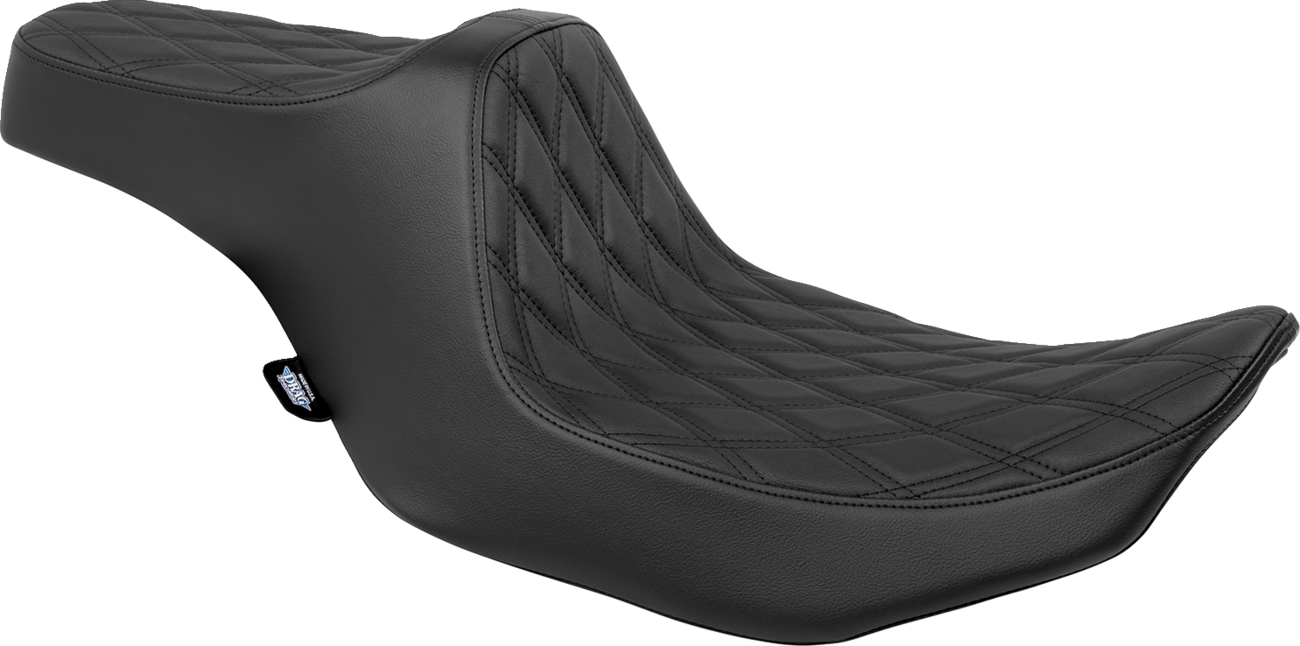 DRAG SPECIALTIES SEATS, Drag Specialties Seats Predator III Seat - Double Diamond Black for FLT/FLH 2023-2024 - Part 4686B