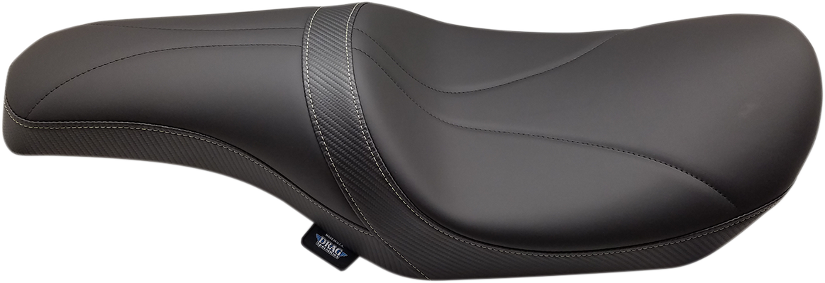 DRAG SPECIALTIES SEATS, DRAG SPECIALTIES SEATS Predator Seat - Mild Stitched for Harley FL 2008-2023 with Yaffe Gas Tank
