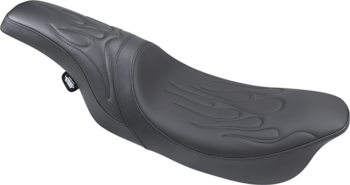 DRAG SPECIALTIES SEATS, DRAG SPECIALTIES SEATS Predator Seat with Flame Stitching for FLHR/FLHX 1997-2007 – Part #0801-0213