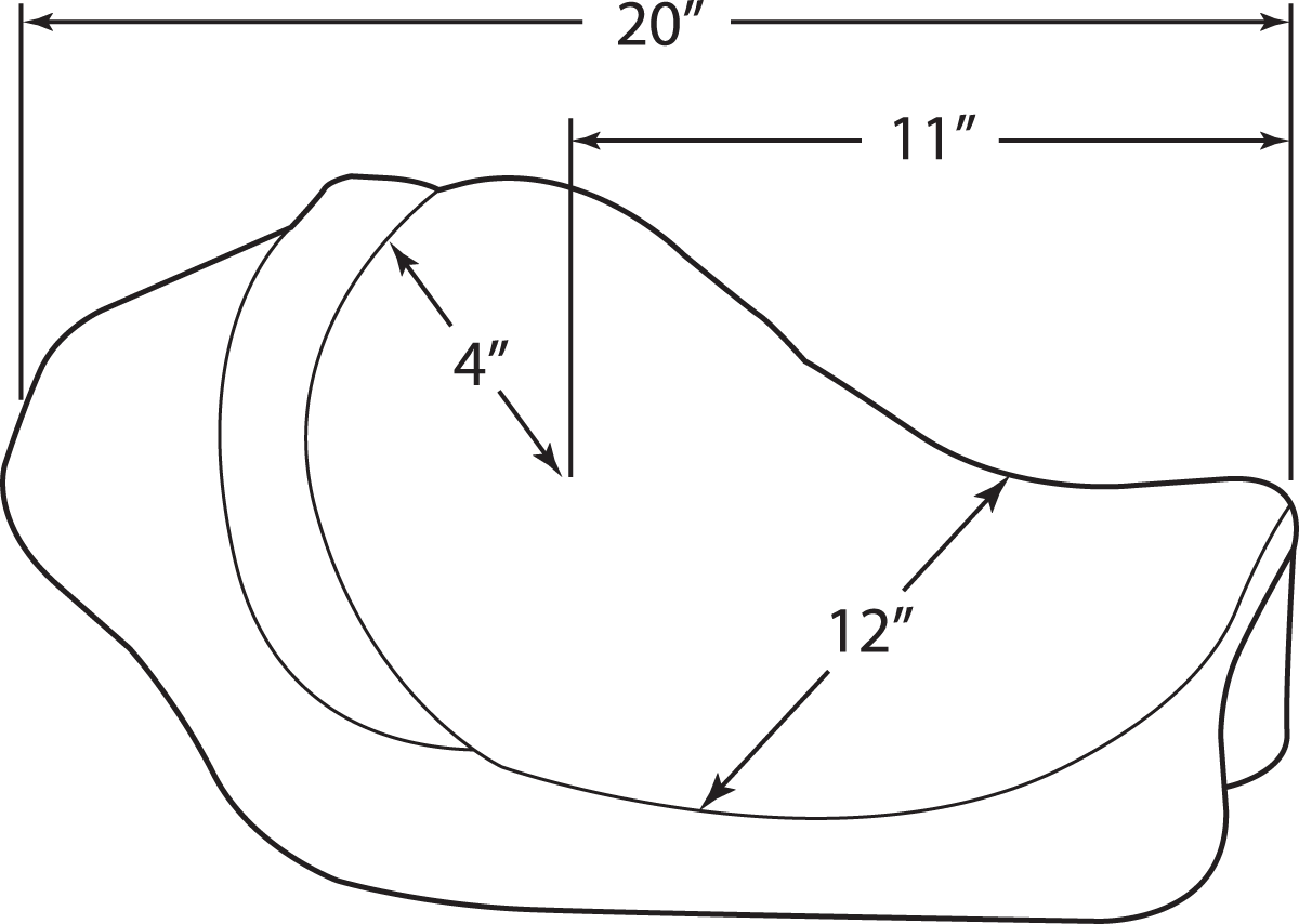 DRAG SPECIALTIES SEATS, DRAG SPECIALTIES SEATS Solo Seat with Driver Backrest for Harley XL '04-'22 - Model 0804-0391