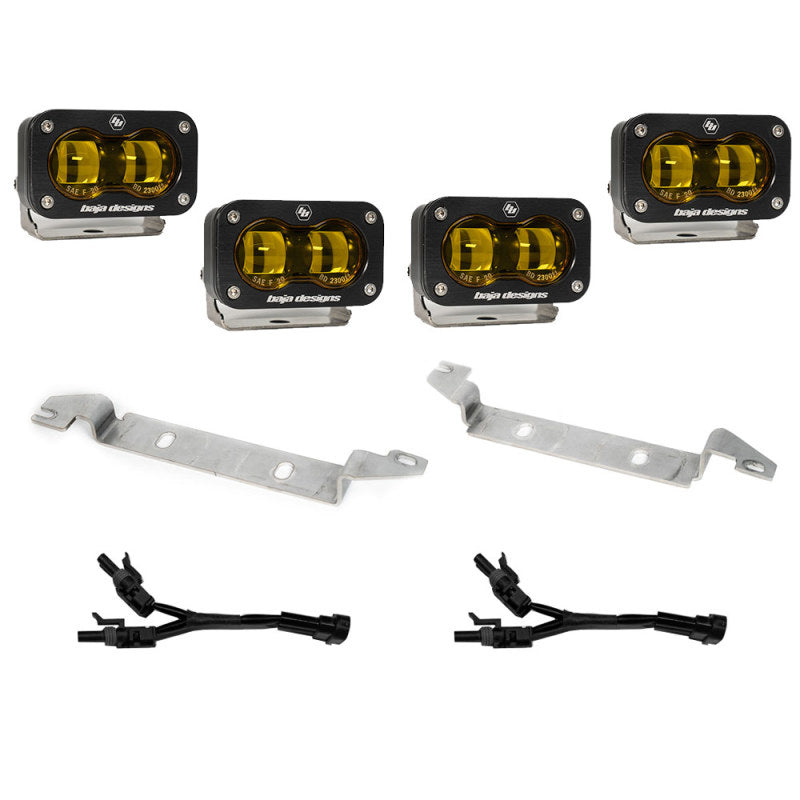 Baja Designs 2022+ Toyota Tundra S2 SAE OEM Fog Light Replacement Kit- Amber