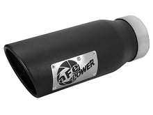 Load image into Gallery viewer, aFe MACH Force-Xp Universal Exhaust Tip 3-1/2ININ x 4-1/2IN Outlet x 12IN Black Left Side Exit
