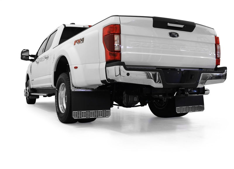 Close-up of Putco Mud Skins showcasing the durable materials and custom fit for Ram trucks.
