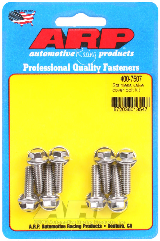 ARP Valve Cover Stainless Steel 1/4in x 20 Hex Bolt Kit (8/pkg)
