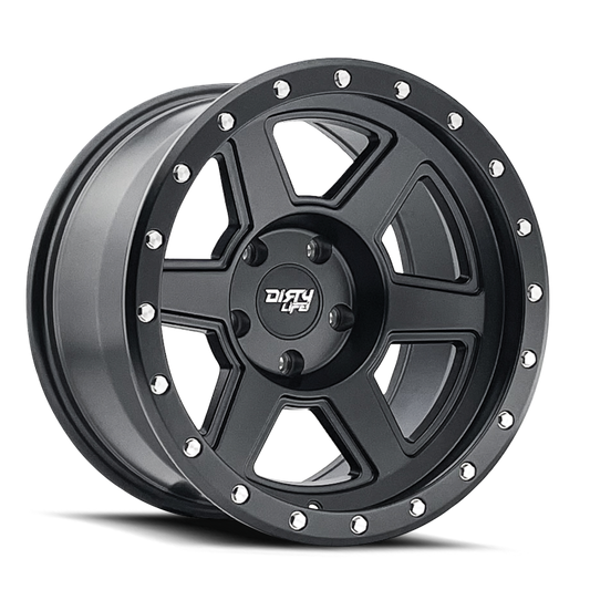 Dirty Life Compound 9315 20x9 / 5x127 BP / -12mm Offset / 78.1mm Hub Matte Black Wheel