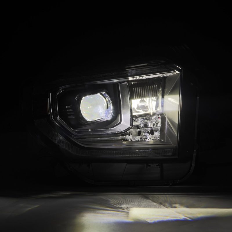 AlphaRex 14-21 Toyota Tundra MK II LUXX-Series LED Projector Headlights Black