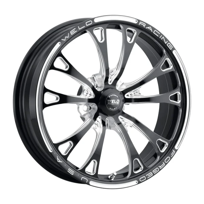 Weld V-Series 1-Piece 17x4.5 / 5x120 BP / 2.25in BS Gloss Black Milled Wheel
