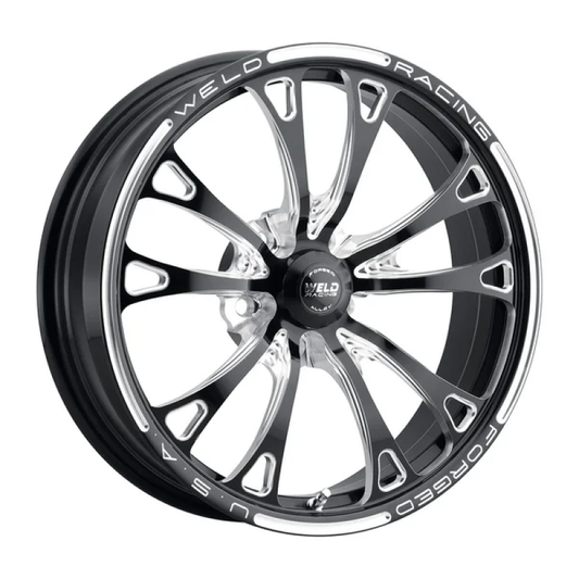 Weld V-Series 1-Piece 17x4.5 / 5x120 BP / 2.25in BS Gloss Black Milled Wheel