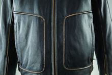 Load image into Gallery viewer, Kuryakyn Leather By River Road Hoodlum Vintage Leather Jacket Black - Small
