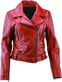 Kuryakyn Leather By River Road Arabian Spice Leather Jacket Red Womens - 2XL