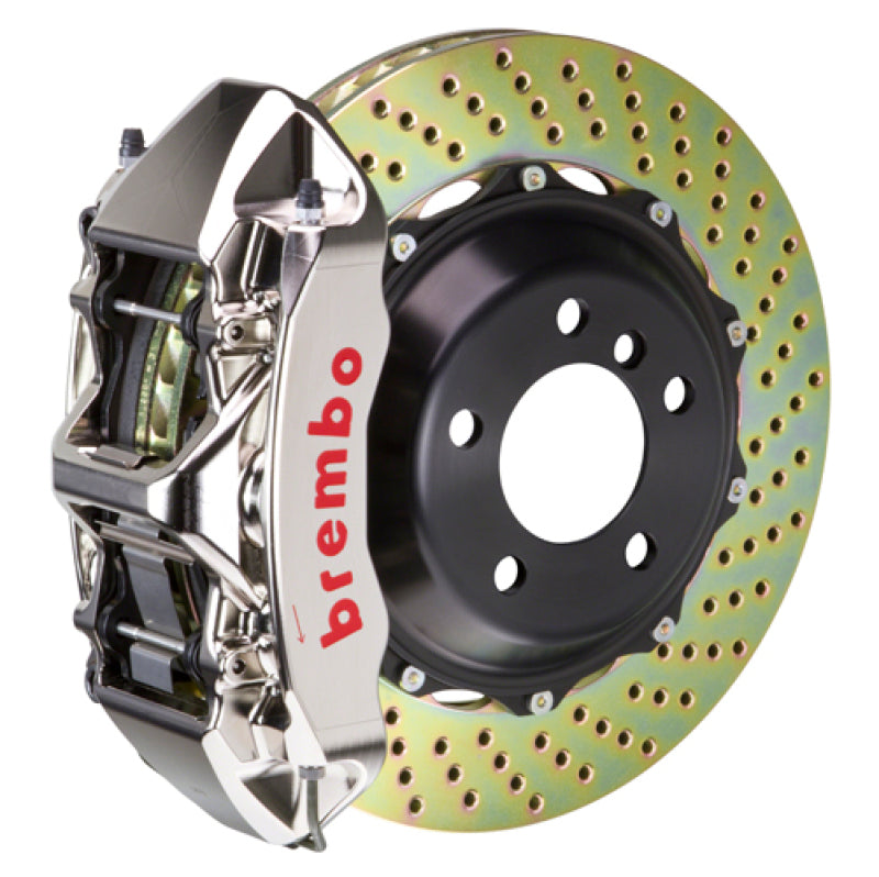 Brembo 97-04 Corvette C5 Front GTR BBK 6 Piston Billet355x32 2pc Rotor Drilled- Nickel Plated