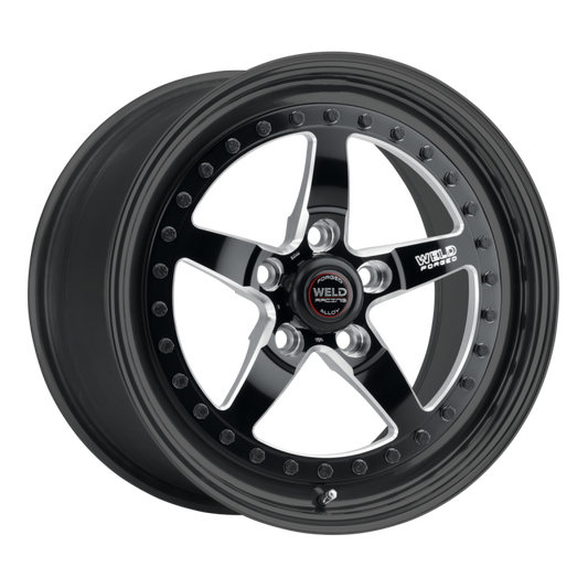 Weld Weldstar 15x10 / 5x4.75 / 5.5 BS / 3.18 HB - Black Center - Black Shell - Non-BL Wheel