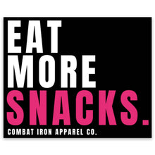 Load image into Gallery viewer, EAT MORE SNACKS STACKED SQUARE DECAL