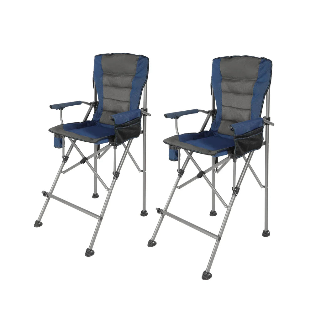 Extra Tall Folding Chair with High Back and Hard Arms
