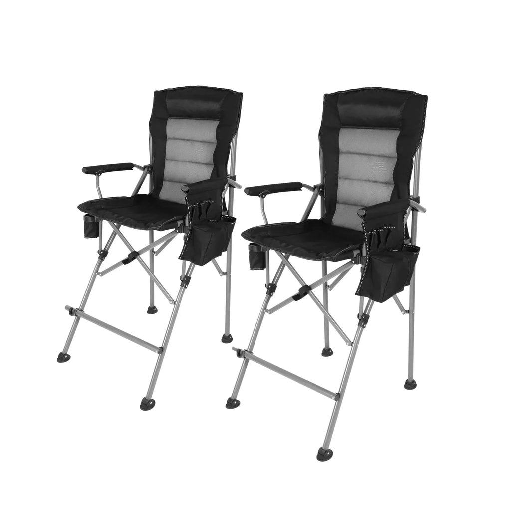 Extra Tall Folding Chair with High Back and Hard Arms