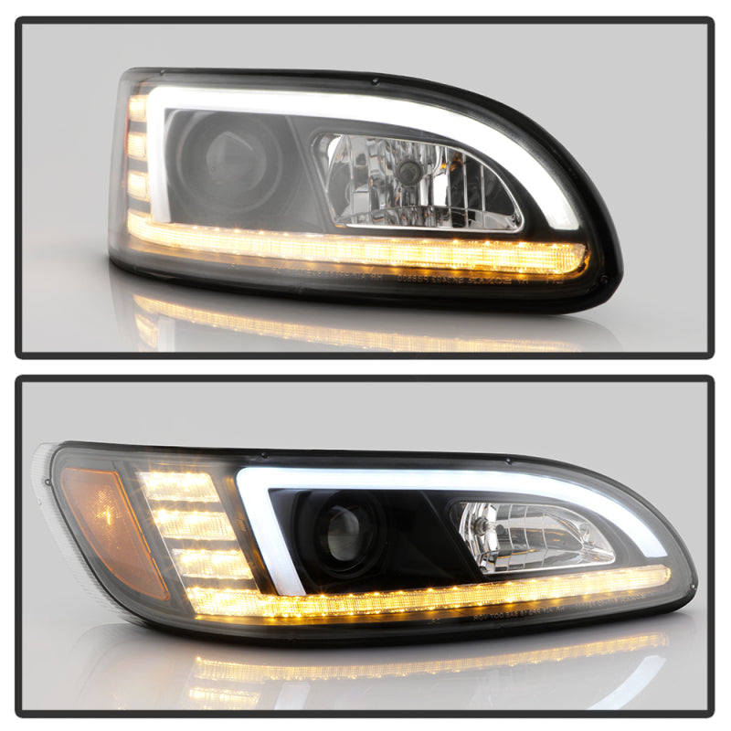 Spyder 08-19 Peterbilt 325 Passenger Side Projector Headlights - Black (PRO-YD-PB38600-R-BK)