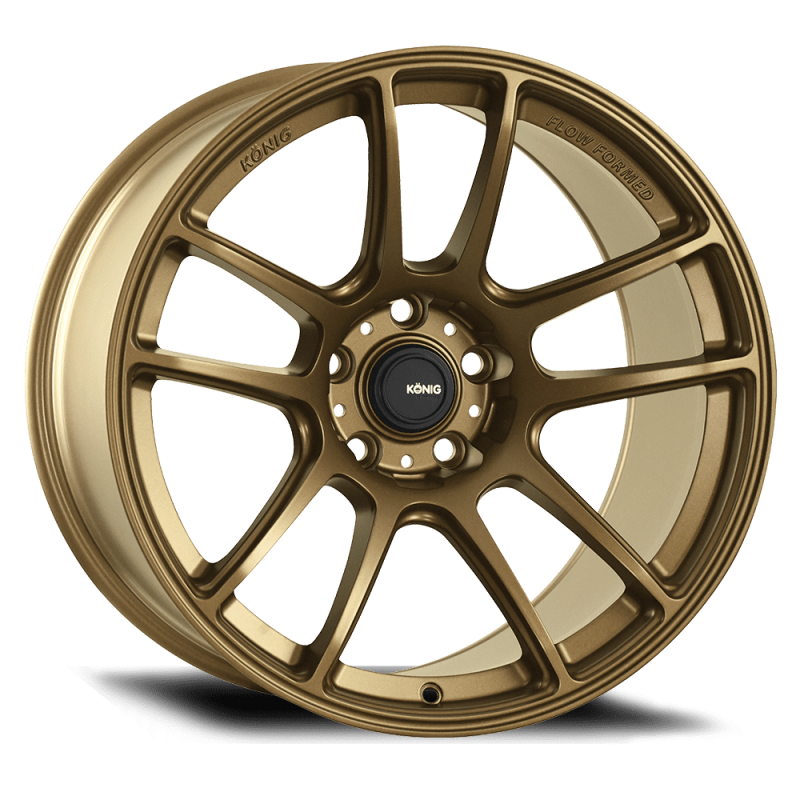 Konig Heliogram 16X8 4X108 ET40 Matte Bronze Knurled Bead Flow Formed