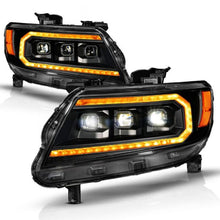 Load image into Gallery viewer, ANZO 15-22 Chevy Colorado Full LED Headlights w/ Initiation (Amber DRL) - Black