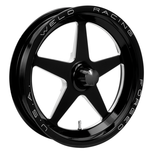 Weld Alumastar Frontrunner 17x3.5 / Anglia Spindle / 0 BS - Gloss Black Milled - Non-BL Wheel