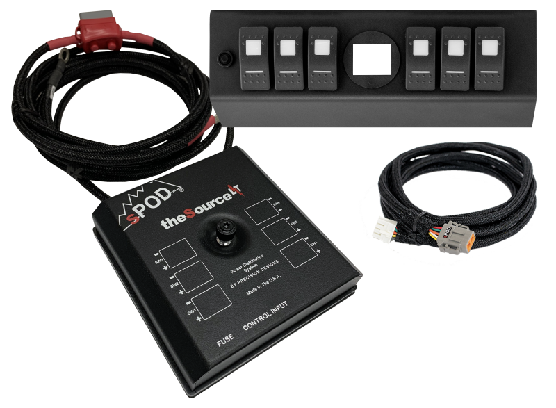 sPOD 09-18 Jeep Wrangler JK SourceLT w/Genesis Adapter and Red LED Switch Panel