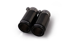 Load image into Gallery viewer, Remus Stainless Steel 84mm Straight Black Chrome w/Carbon Insert Tail Pipe Set (Pair)