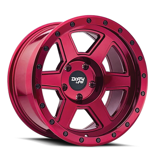 Dirty Life Compound 9315 20x10 / 8x165.1 BP / -25mm Offset / 125.2mm Hub Crimson Candy Red Wheel