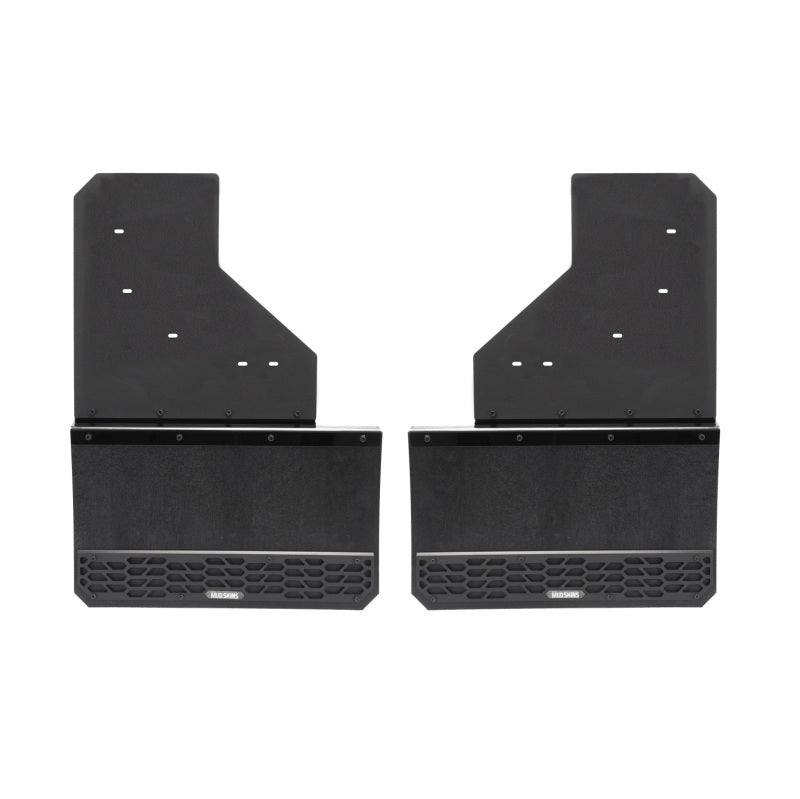 10-24 Ram HD Mud Skins by Putco, available in polished stainless, brushed stainless, and carbon black.