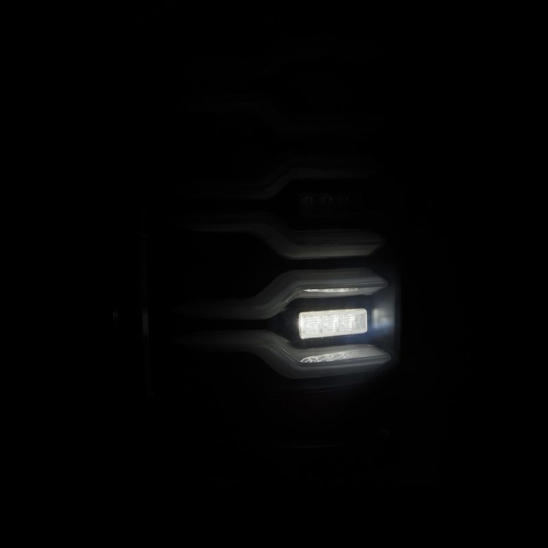 AlphaRex 14-18 Chevrolet Silverado 1500 / 15-19 Silverado 2500HD/3500HD / 15-19 GMC Sierra 3500HD Dually LUXX-Series LED Tail Lights Black