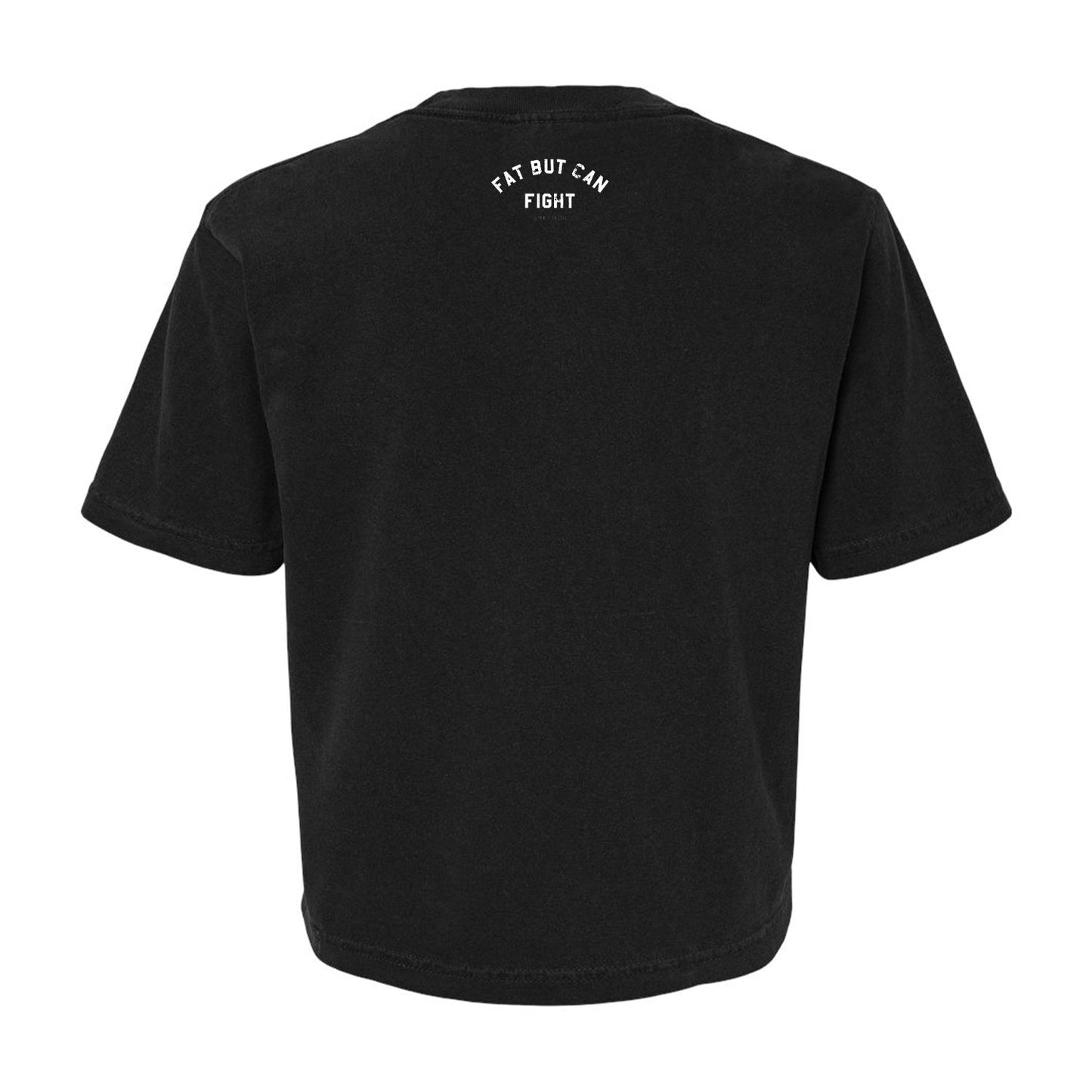 Fat But Can Fight Women's Crop Heavyweight Tee