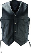 Load image into Gallery viewer, Kuryakyn Leather By River Road Old Skool Leather Vest Black - XL