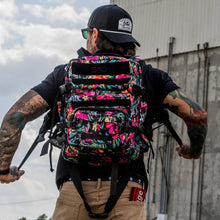 Load image into Gallery viewer, A rugged view of the Combat Iron Apparel 25L Sack™ Original All-Day Molle Backpack with Pouch, showing its durable features.