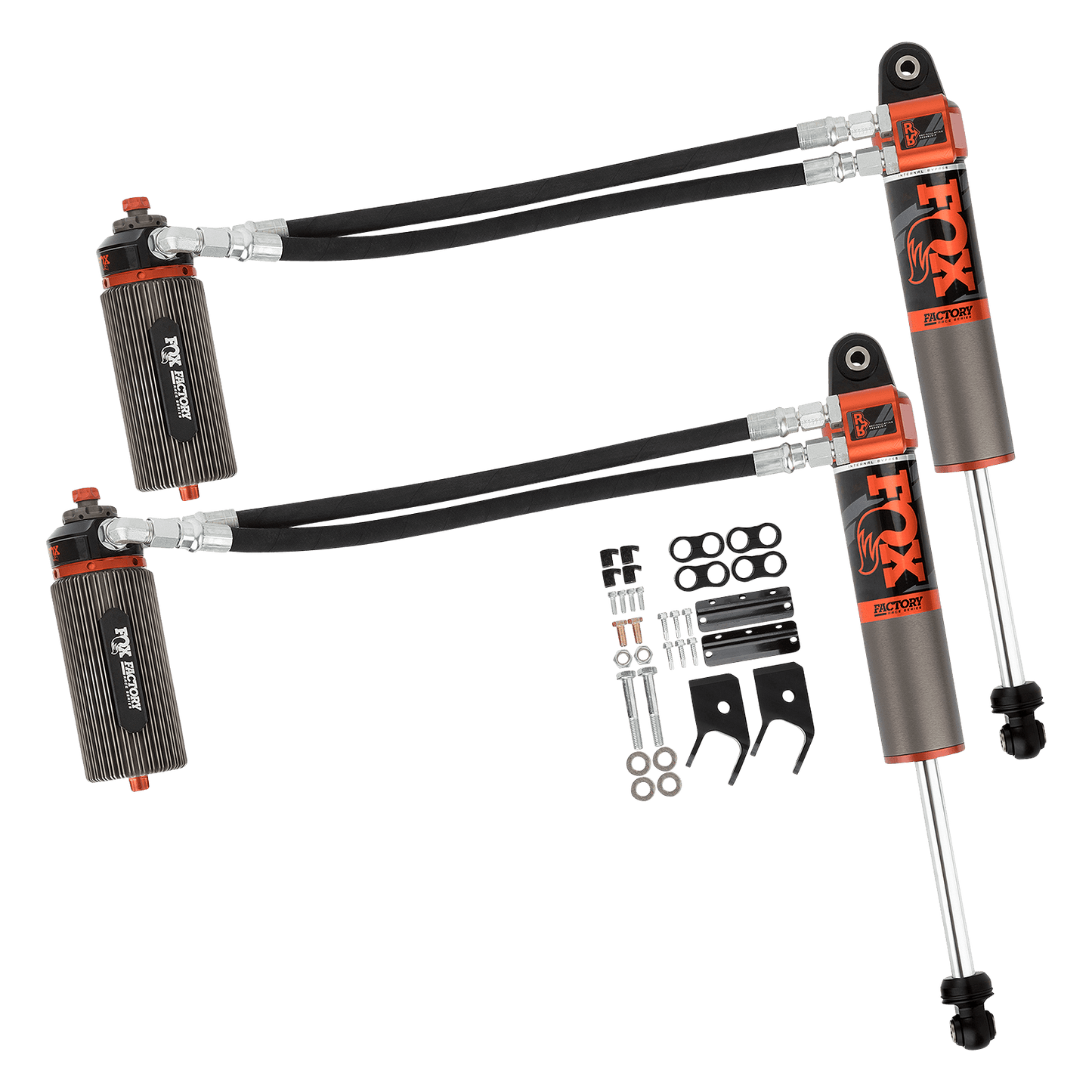 FOX 3.0 Remote Reservoir Front Shocks Adjustable | Factory Race Series Internal Bypass | 3.5-4.5 Lift | Gladiator JT