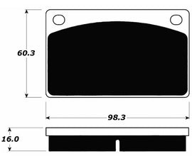 Porterfield Brake Pads for 1967 VOLVO 140 Series w/Girling System M/Cyl w/ 3 1/4 Flang