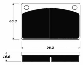 Porterfield Brake Pads for 1967 VOLVO 140 Series w/Girling System M/Cyl w/ 3 1/4 Flang