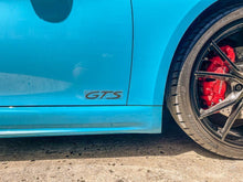 Load image into Gallery viewer, &quot;GTS&quot; Door Vinyl Logo Emblems for Porsche Vehicles (Boxter, Cayman, 911, Macan, Cayenne, Panamera)