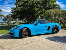 Load image into Gallery viewer, &quot;GTS&quot; Door Vinyl Logo Emblems for Porsche Vehicles (Boxter, Cayman, 911, Macan, Cayenne, Panamera)