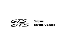 Load image into Gallery viewer, &quot;GTS&quot; Door Vinyl Logo Emblems for Porsche Vehicles (Boxter, Cayman, 911, Macan, Cayenne, Panamera)