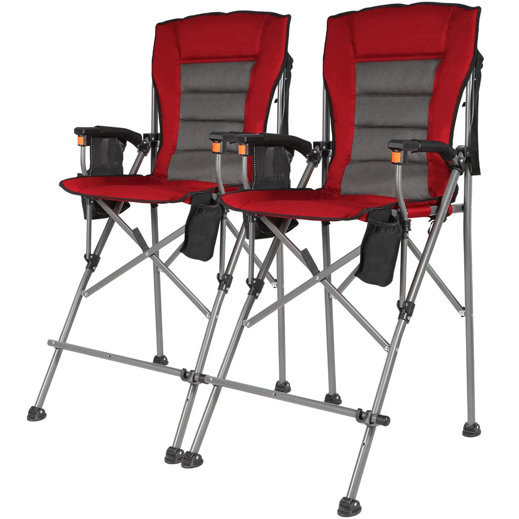 Extra Tall Folding Chair with High Back and Hard Arms