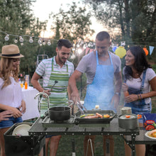Load image into Gallery viewer, Portable Camping Kitchen Table with Storage Organizer for Outdoor