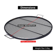 Load image into Gallery viewer, Foldable Fire Pit Grill Cooking Grate with Handle