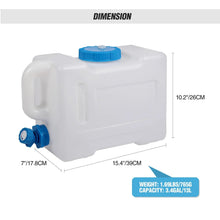 Load image into Gallery viewer, Portable Camping Water Container with Spigot and Wheels