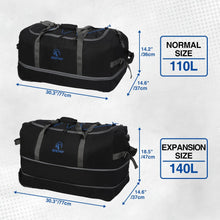 Load image into Gallery viewer, Foldable Duffle Bag with Wheels for Travel 85/120L