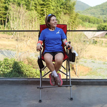 Load image into Gallery viewer, Extra Tall Folding Chair with High Back and Hard Arms